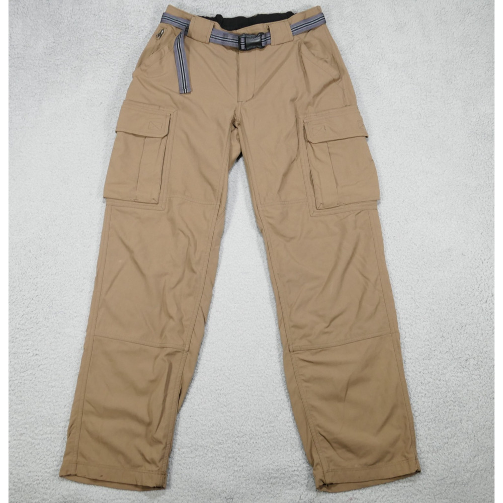 Duluth Trading Pants Men Medium Beige Flex Dry On The Fly Straight Stretch 30x32